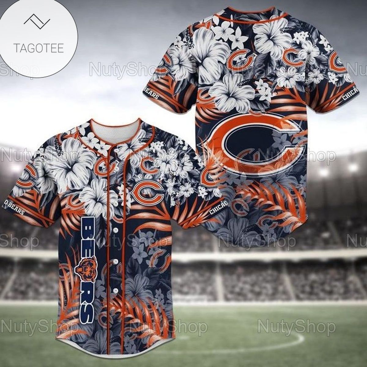 Chicago Bears Tropical Jersey - Premium Jersey Shirt - Gift For Sport Lovers