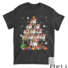 Christmas Tree Papillon Xmas Lights Santa Papillon Lover T-shirt