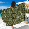 Clover St Patricks Pattern Print Sarong Clover St Patricks Hawaiian Pareo Beach Wrap