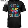 Color Outside The Lines Autism Awareness Shirt