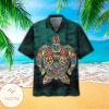 Colorful Mandala Sea Turtle Print Polyester Hawaiian Shirt
