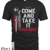 Come And Take It Brandon Gun Rights Ar-15 American Flagback T-shirt