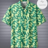 Cool Green Camo Dinosaur Pattern Hawaiian Shirts Halloween Costume