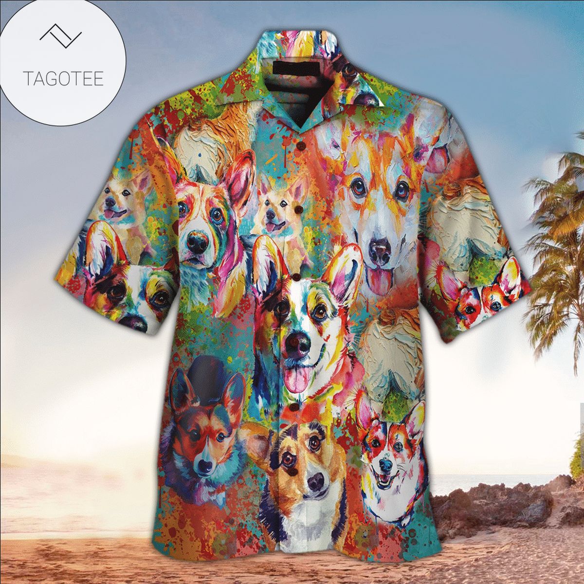 Corgi Apparel Dog Button Up Shirt