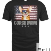 Corgi Mom Retro Shirt Usa 4th Of July Sunglass American Flag T-shirt
