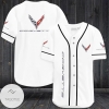 Corvette White Baseball Jersey