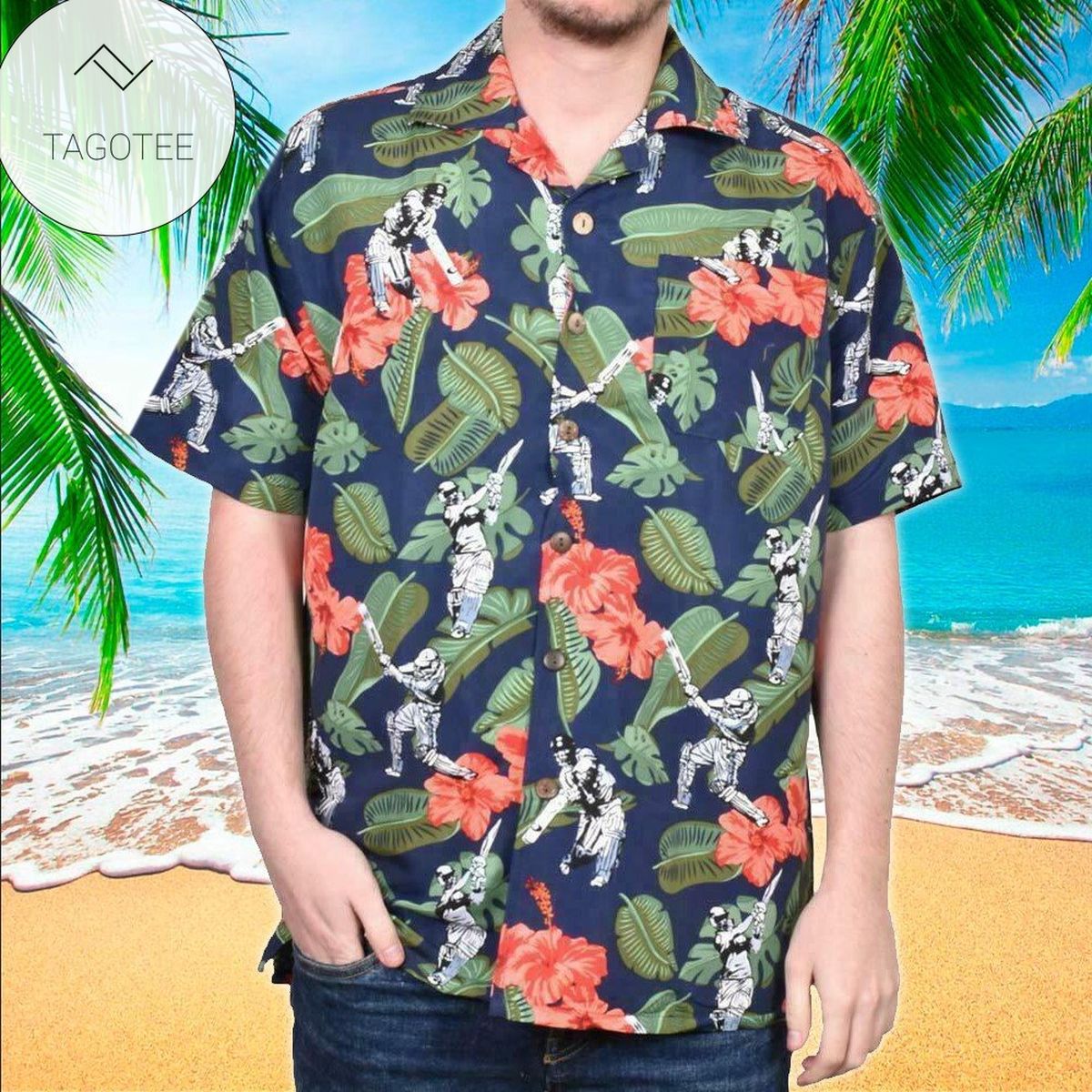 Cricket Hawaiian Shirt Cricket Button Up Shirt