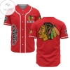 Custom Name Nhl Chicago Blackhawks Red Baseball Jersey - Premium Jersey - Custom Name Jersey Sport For Fans