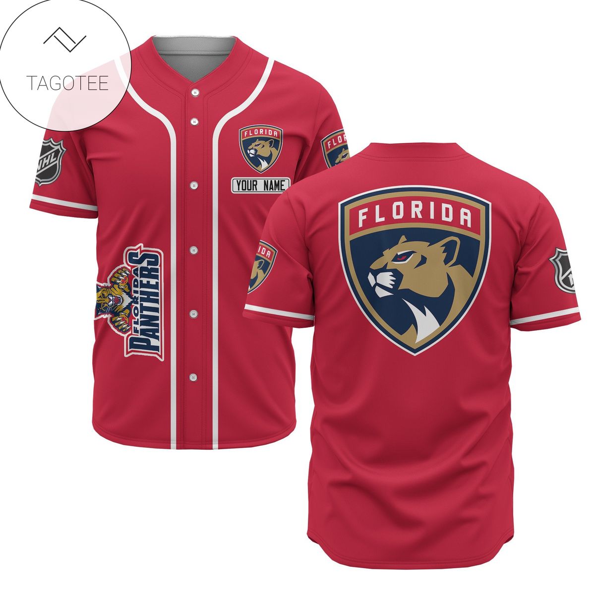 Custom Name Nhl Florida Panthers Baseball Red Baseball Jersey - Premium Jersey - Custom Name Jersey Sport For Fans