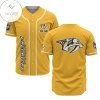Custom Name Nhl Nashville Predators Baseball Yellow Baseball Jersey - Premium Jersey - Custom Name Jersey Sport For Fans
