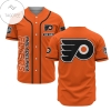 Custom Name Nhl Philadelphia Flyers Baseball Orange Baseball Jersey - Premium Jersey - Custom Name Jersey Sport For Fans