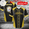 Custom Name Personalized Nfl Pittsburgh Steelers Baseball Jersey - Premium Jersey - Custom Name Jersey Sport For Fans