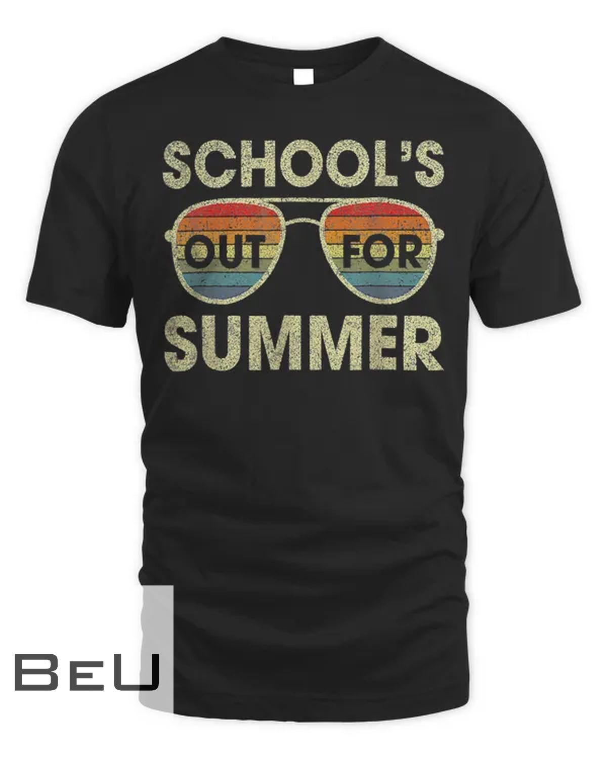 Cute Retro Last Day Of School Schools Out For Summer Teacher T-shirt