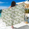 Daisy Yellow Print Pattern Sarong Womens Swimsuit Hawaiian Pareo Beach Wrap
