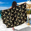 Deer Gold Pattern Sarong Womens Swimsuit Hawaiian Pareo Beach Wrap