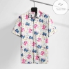 Disney Hawaiian Shirt Stitch Blue And Pink Pattern Hawaii Tshirt Aloha Shirt