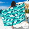 Dolphin Design Print Pattern Sarong Womens Swimsuit Hawaiian Pareo Beach Wrap