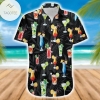 Drinking Juice Summer Vibe Black Hawaiian Shirts