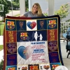 Fc Barcelona To My Daughter Love Mom Quilt Blanket