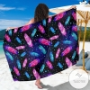 Feather Colorful Boho Design Print Sarong Womens Swimsuit Hawaiian Pareo Beach Wrap