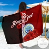 Federated States Of Micronesia Custom Personalised Sarong Coat Of Arm With Hibiscus Hawaiian Pareo Beach Wrap