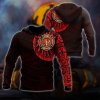 Firefighter Tattoo Red Hoodie