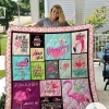 Flamingo Just Be Your Own Unique Beautiful Self Quilt Blanket