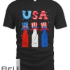 Fourth 4th July 2022 Usa Flag Beer Drinking Funny Patriotic T-shirt