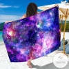 Galaxy Night Stardust Space Print  Sarong Womens Swimsuit Hawaiian Pareo Beach Wrap