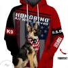 German Shepherd K Dog Police Dog Gsd Personalized Name Hoodie