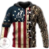 Gift For Hunting Lover Gifts For Hunters Deer Hunting Us Flag Hoodie