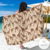 Giraffe Pattern Design Print Sarong Womens Swimsuit Hawaiian Pareo Beach Wrap