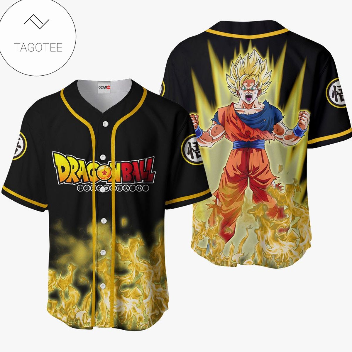 Goku Super Saiyan Jersey Shirt Custom Dragon Ball Anime Merch Clothes