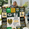Green Bay Packers To My Son Love Mom And Dad Quilt Blanket