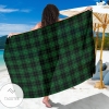 Green Tartan Plaid Pattern Sarong Womens Swimsuit Hawaiian Pareo Beach Wrap