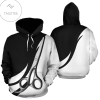 Hairstylist Black And White Hoodie
