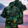 Halloween Scary Poison Skull Skeleton Grim Reaper Hawaiian Aloha Shirts DH