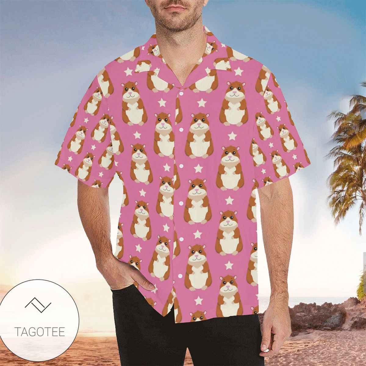Hamster Cute Pattern Print Design Hawaiian Shirt