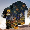 Happy Halloween Dachshund Cosplay Witches With Pumpkin Hawaiian Shirt