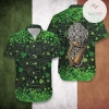 Happy Patricks Day The Celtic Cross Harp Irish Proud Grey Green Hawaiian Shirts 010221h