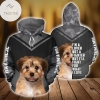 Havanese Dog Black And Grey Graphic Hoodie