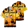 Hawaiian Aloha Shirts Halloween Burning Pumpkin Skull Eff You See Kay