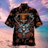 Hawaiian Aloha Shirts Guns And Roses Skull Halloween