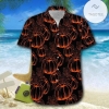 Hawaiian Aloha Shirts Pumpkin Black For Halloween
