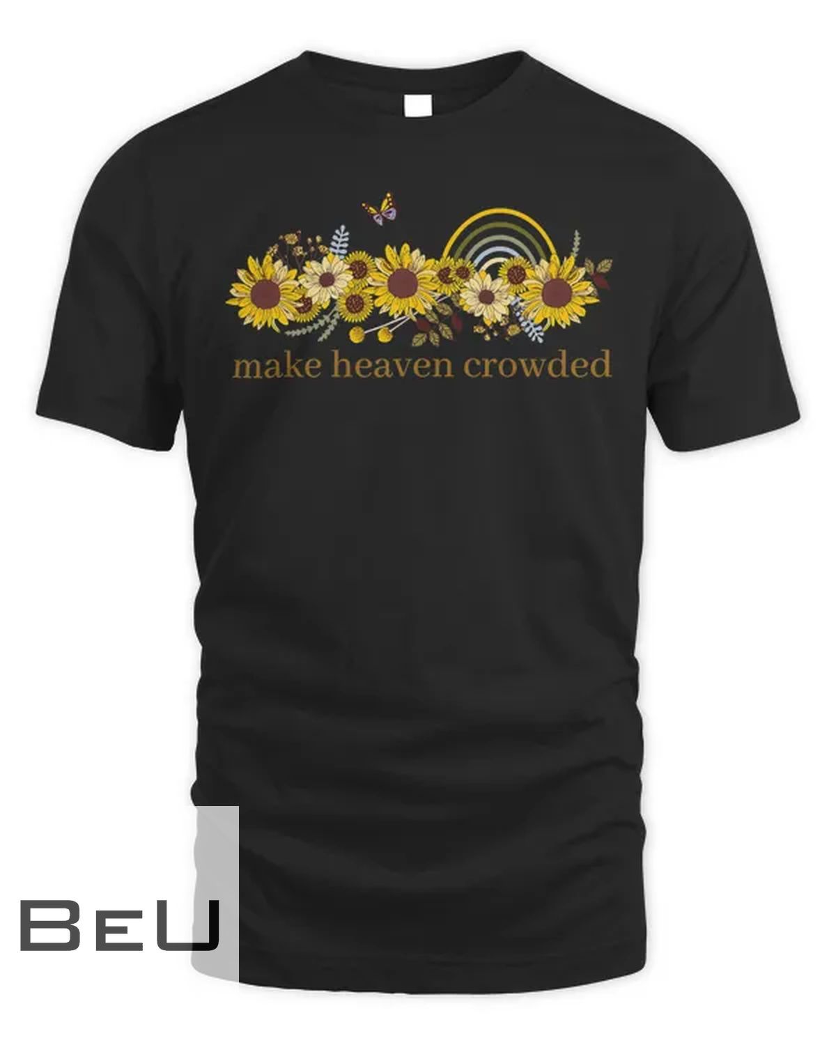 Heaven Sunflower Garden Christian Womens Graphic Tees T-shirt