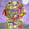 Hippie Colorful Halloween Hawaiian Aloha Shirts Scary Skull Boo Monster