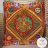 Hippie Peace Love Quilt Blanket
