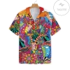 Hippie Shirt Hippie Goat Doodle Pattern Multicolor Hawaiian Aloha Shirt