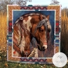 Horse Picture Quilt Blanket