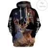 Hunting Hoodie Deer Hunting American Flag 3D Print T-shirt Hoodie